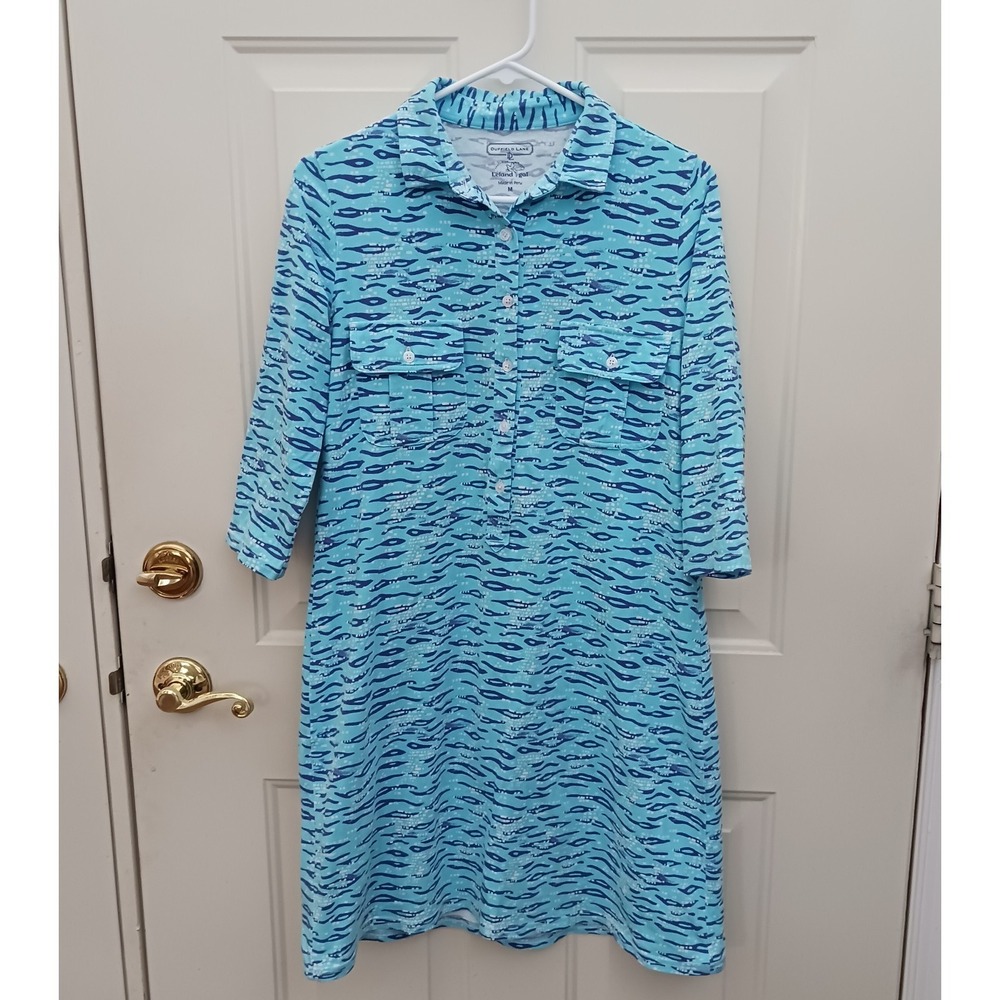 Duffield Lane Leland Gal Coco Dress Shoreline Size Medium 3/4 Sleeves